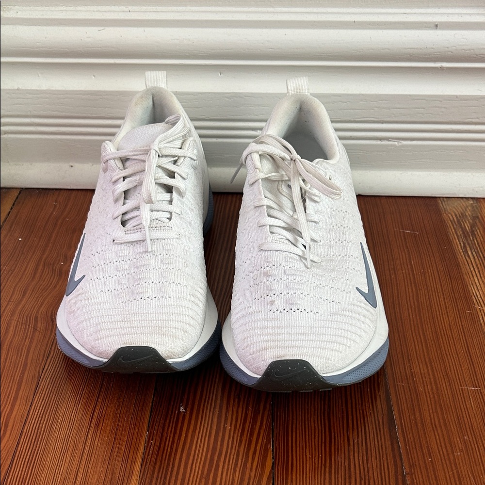 Nike White and Gray Running Shoes